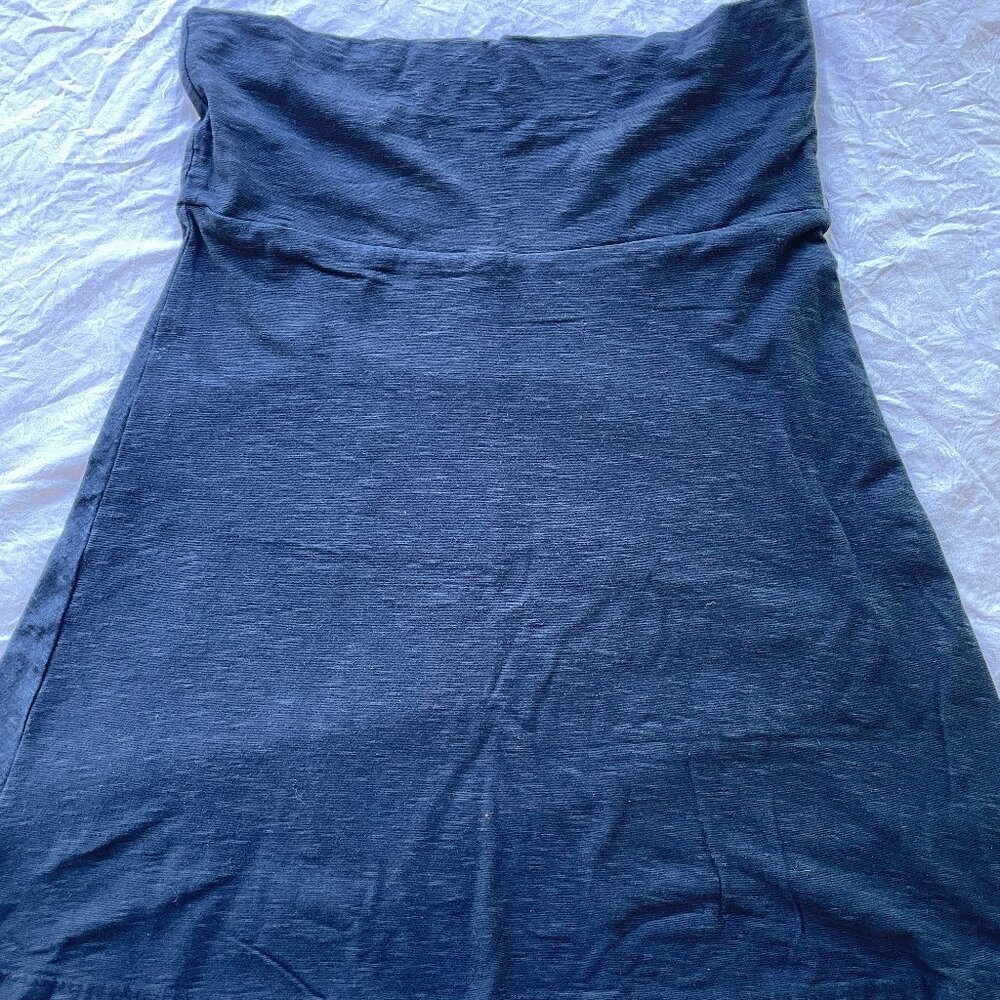 Columbia Womens Space Dye Skirt Size S Black Pull On Jersey Knit Knee Length